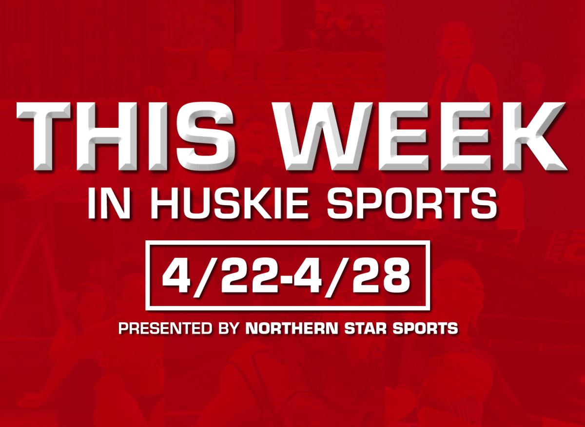 A+graphic+shows+the+dates+of+this+week+in+Huskie+sports.+NIU+mens+and+womens+golf+are+set+to+compete+in+their+respective+MAC+Championships+tournaments+this+week.+%28Eddie+Miller+%7C+Northern+Star%29