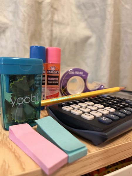 School supplies rest on a table. Equity in education is critical to student success as is pushing a need for better school funding. (Lucy Atkinson | Northern Star)