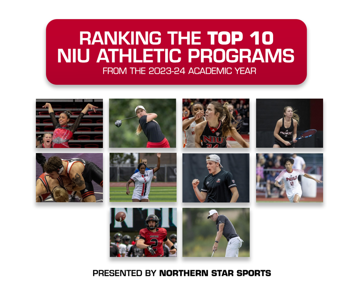 A+graphic+displays+10+photos+of+NIU+student-athletes+from+various+athletic+programs+under+a+red+box+with+white+lettering.+The+Northern+Star+Sports+Staff+compiled+its+top-10+NIU+Athletics+programs+of+the+academic+year.+%28Eddie+Miller+%7C+Northern+Star%29