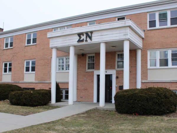 Sigma Nu’s Greek house sits on an overcast afternoon at 114 Blackhawk Road. Sigma Nu was named the leading fraternity for leadership development. (Northern Star File Photo) 