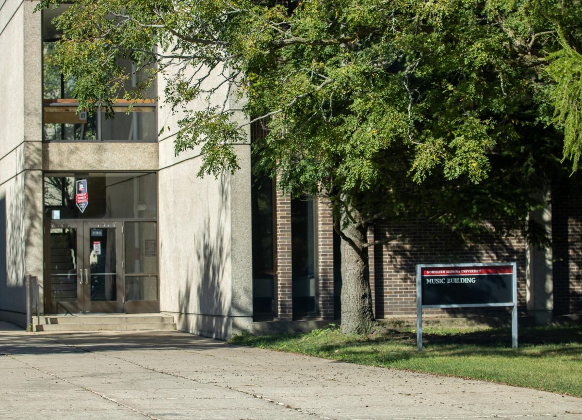 The Music Building sits at 550 Lucinda Ave. On Tuesday, NIU will celebrate Hispanic Heritage Month with banda music in the Music Library. (Northern Star File Photo)