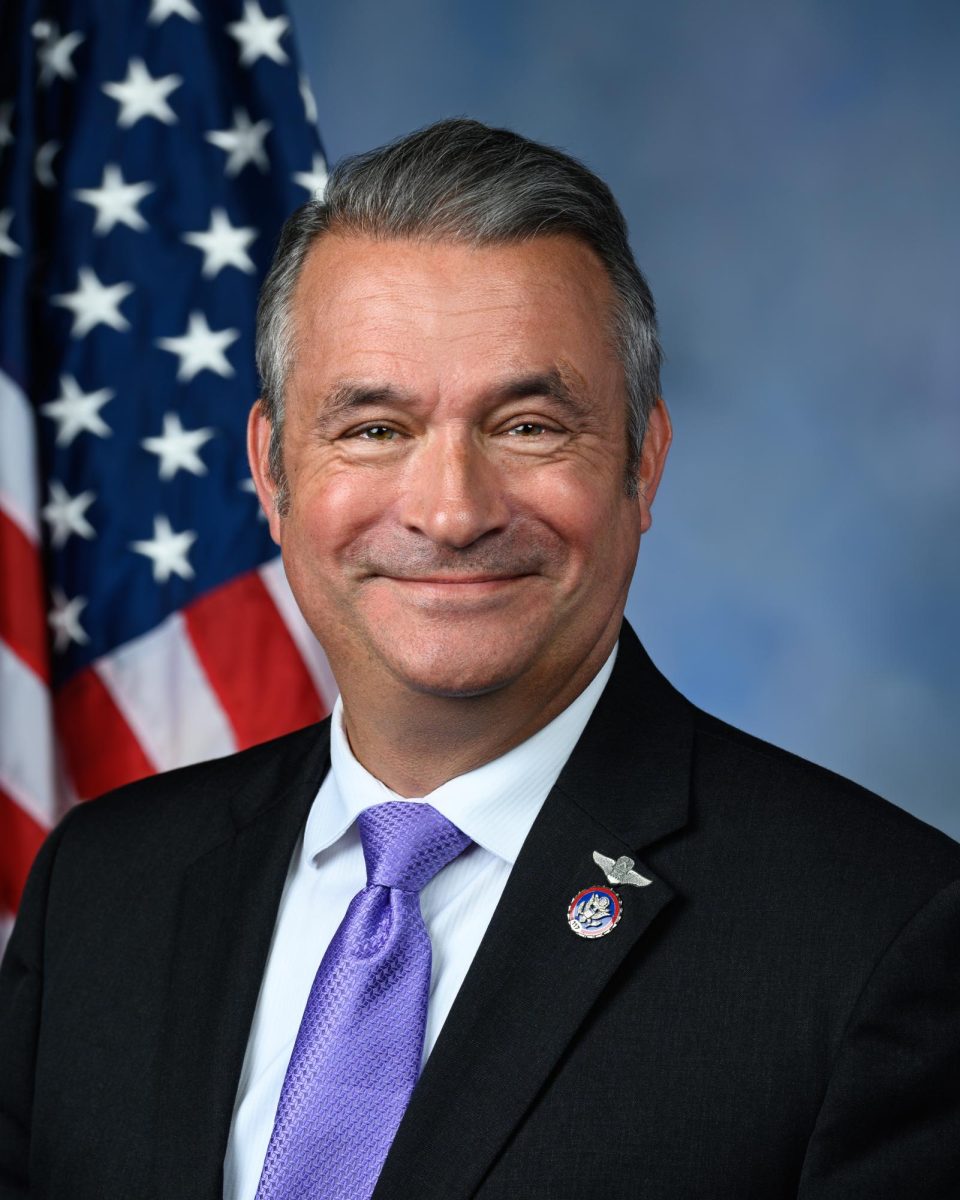 Representative Don Bacon (R-Neb), smiles for the camera. The Rebuilding Democracy lecture on Thursday discussed topics concerning the state of democracy in America. (Courtesy of Paula Meyer)