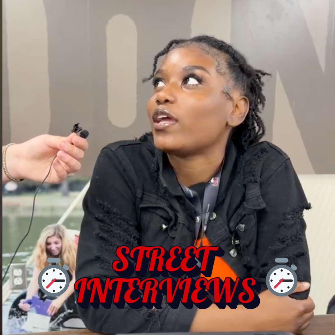 Tamiah Griffin, a freshman art major, responds to a street interview prompt. How often do you skip classes, and do you think attendance should be mandatory? (Northern Star Graphic)