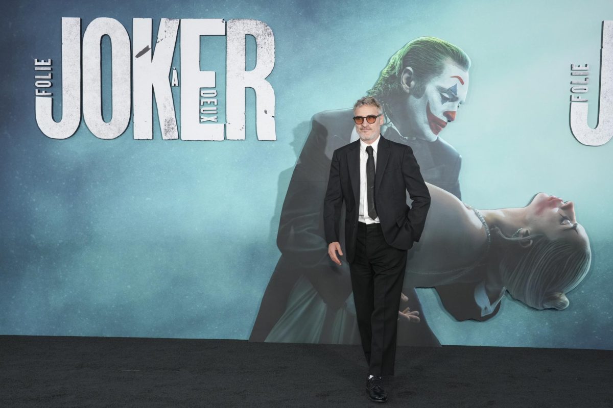 Joaquin Phoenix arrives at the premiere of "Joker: Folie a Deux" on Sept. 30 at the TCL Chinese Theatre in Los Angeles. Unlike the first, the sequel is a musical. (Photo by Jordan Strauss/Invision/AP)