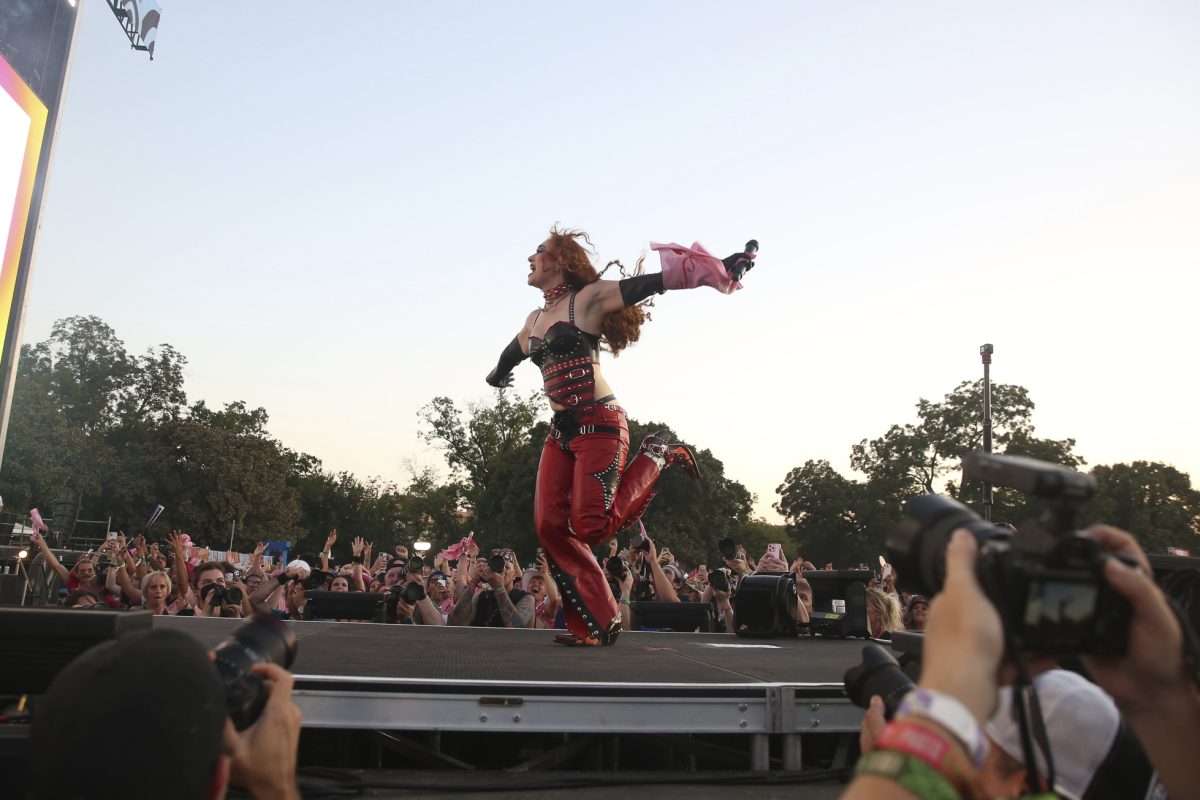 Chappell Roan performs during the second weekend of the Austin City Limits Music Festival on Oct. 13 at Zilker Metropolitan Park in Austin, Texas. Roan has faced controversy for cancelling her shows at the last minute. (Photo by Laura Roberts/Invision/AP)