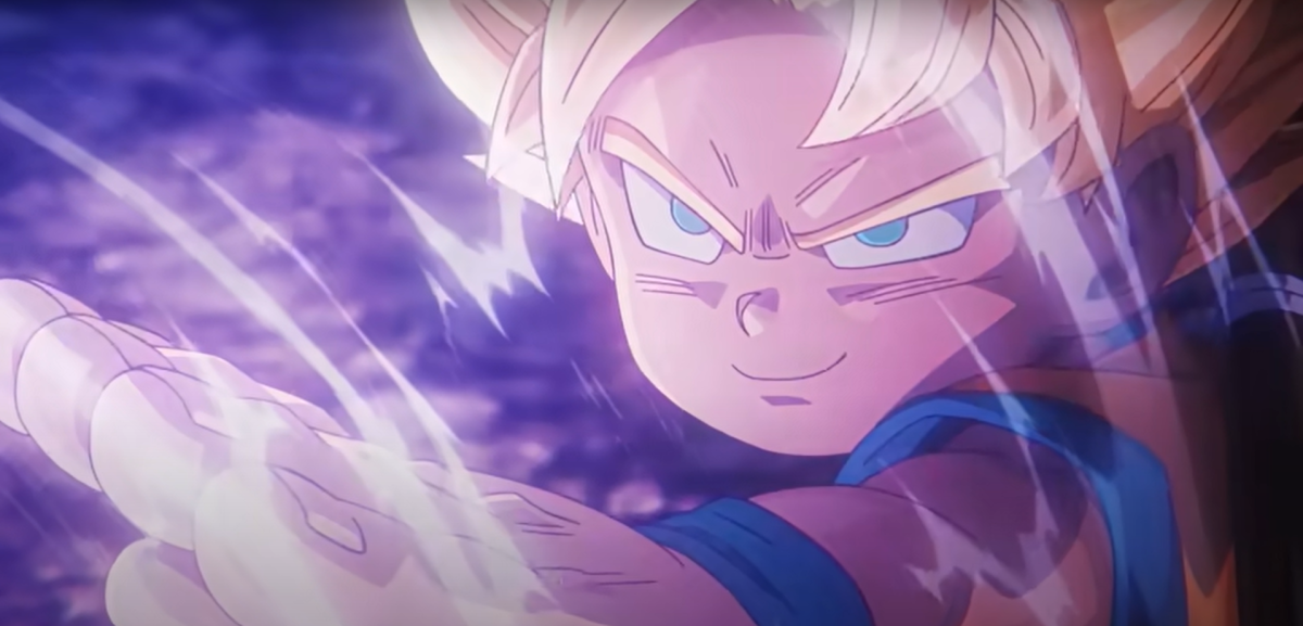 Son Goku stands confidently in Super Saiyan after successfully blocking an attack. "Dragon Ball: DAIMA" released this past Friday with astounding visuals and story elements. (Crunchyroll under Fair Use)