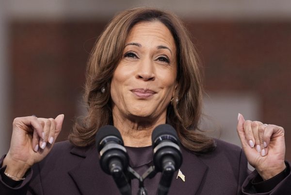 Vice President Kamala Harris smiles during her concession speech Wednesday at Howard University in Washington. Assistant Opinion Editor Jackson Shields encourages Harris supporters to hold onto hope and continue the fight, echoing Harris' concession speech. (AP Photo/Jacquelyn Martin)