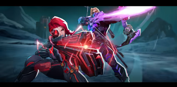 Black Widow and Hawkeye stand side by side ready to fire their weapons at the enemy. MARVEL Rivals released their launch trailer Saturday which revealed the last few unknown characters included in the original roster. (MARVEL Entertainment under Fair Use)