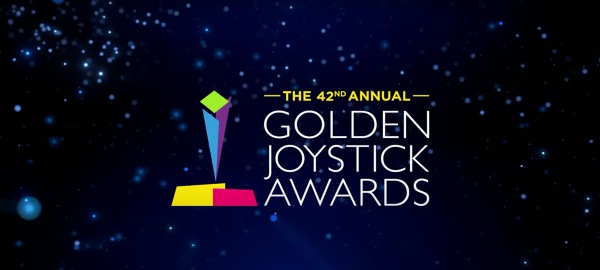 The title of the Golden Joystick Awards is displayed before the show is streamed. The Golden Joystick Game Awards awarded several video game titles, developers and voice actors last Thursday. (GamesRadar for Fair Use)