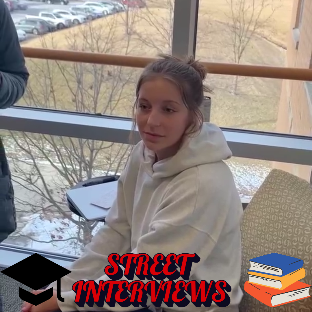 Georgia Manning, a sophomore accountancy major, responds to a street interviews prompt. What do you wish you knew before starting college? (Northern Star Graphic)