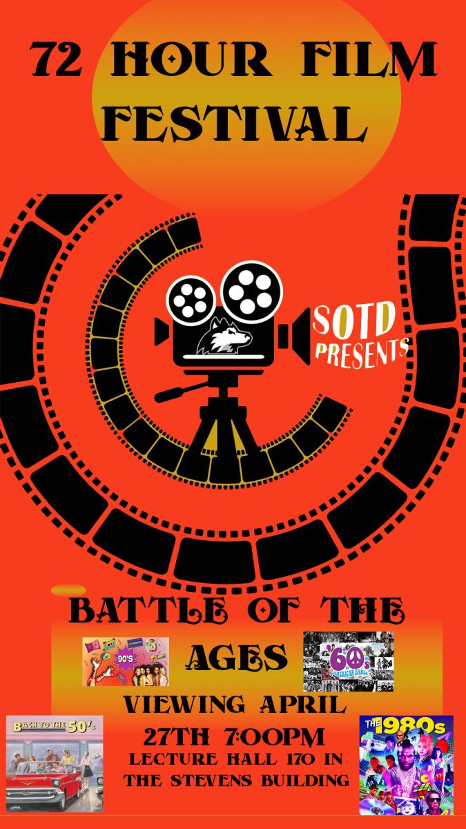 A brochure for the 72-hour Film Festival details the theme of the films. The festival is a student-run event held at 7 p.m. Sunday in the Stevens Building. (Courtesy of Chance Lira)