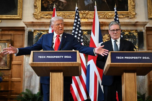 President Donald Trump speaks at a press conference on Thursday. Opinion Columnist Santiago Montañez Bertoletti argues that negotiations between Trump and Putin are failing. (Reuters | Leon Neal)