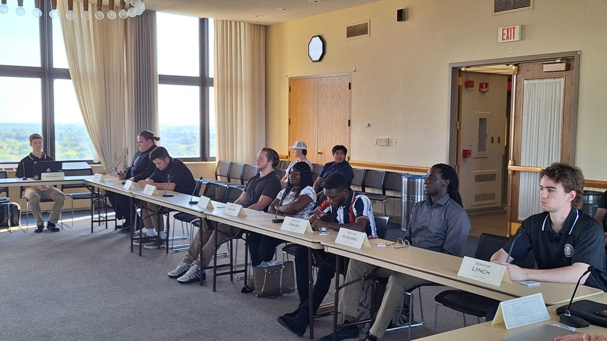 The Student Government Association's Senate sits at its meeting on Friday. At the meeting, the senate elected three new members and codified several procedures. (Joseph Ndu | Northern Star)