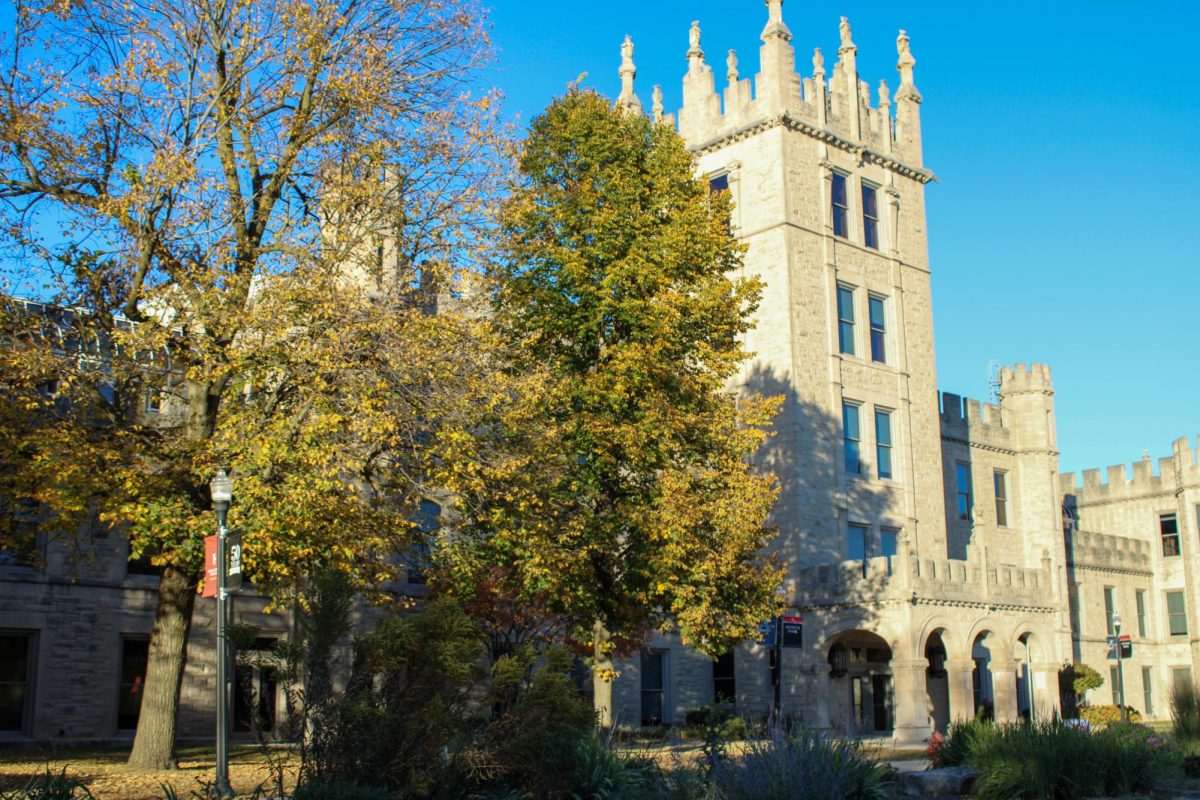A shadow is cast on Altgeld during a sunset at the end of a fall day. There are many things that the fall season offers for students to participate in as the weather changes. (Ethan Rodriguez | Northern Star)