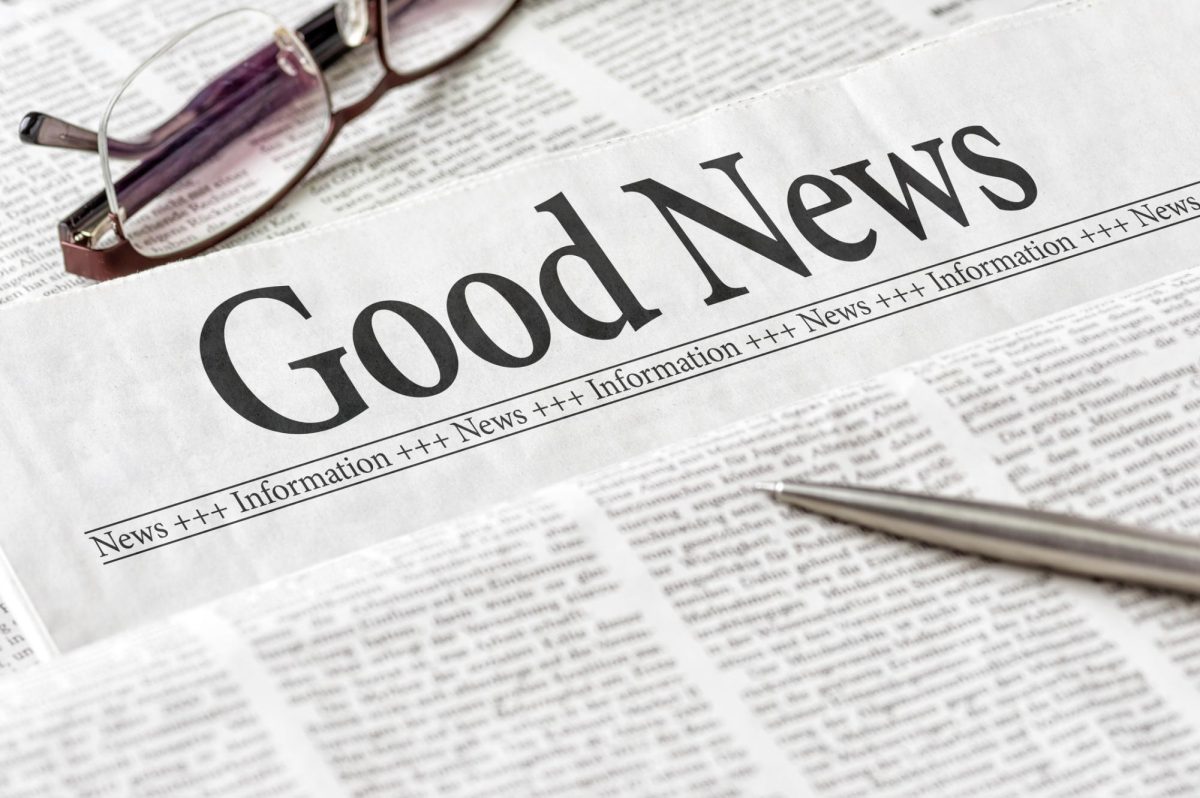 A photo depicts a newspaper with the headline being "Good News." Opinion Columnist Lucy Atkinson argues that despite all of the bad news that is in the world, people should seek out good news stories. (Getty Images)
