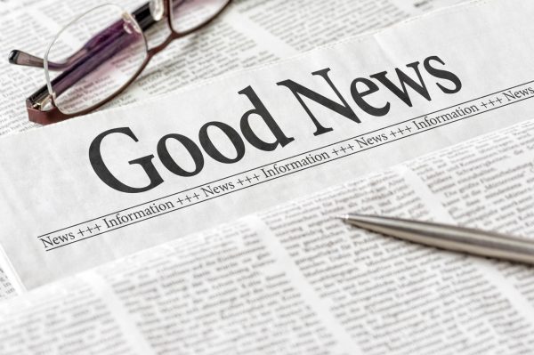 A photo depicts a newspaper with the headline being "Good News." Opinion Columnist Lucy Atkinson argues that despite all of the bad news that is in the world, people should seek out good news stories. (Getty Images)