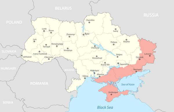 A 2024 political map of Ukraine showing the regions it has lost to Russia, Opinion Columnist Ethan Ernst argues that Negotiations will not stop the war between Ukraine and Russia, and that the indecision of Ukraine allies is costing Ukrainian lives. (Getty Images) 