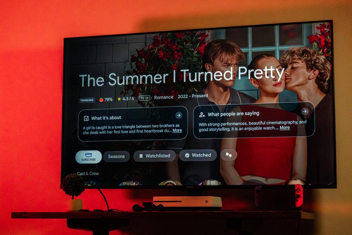 A TV displays “The Summer I Turned Pretty” on Amazon Prime. The books and movies for the series have a few key differences. (Totus Tuus Keely | Northern Star)