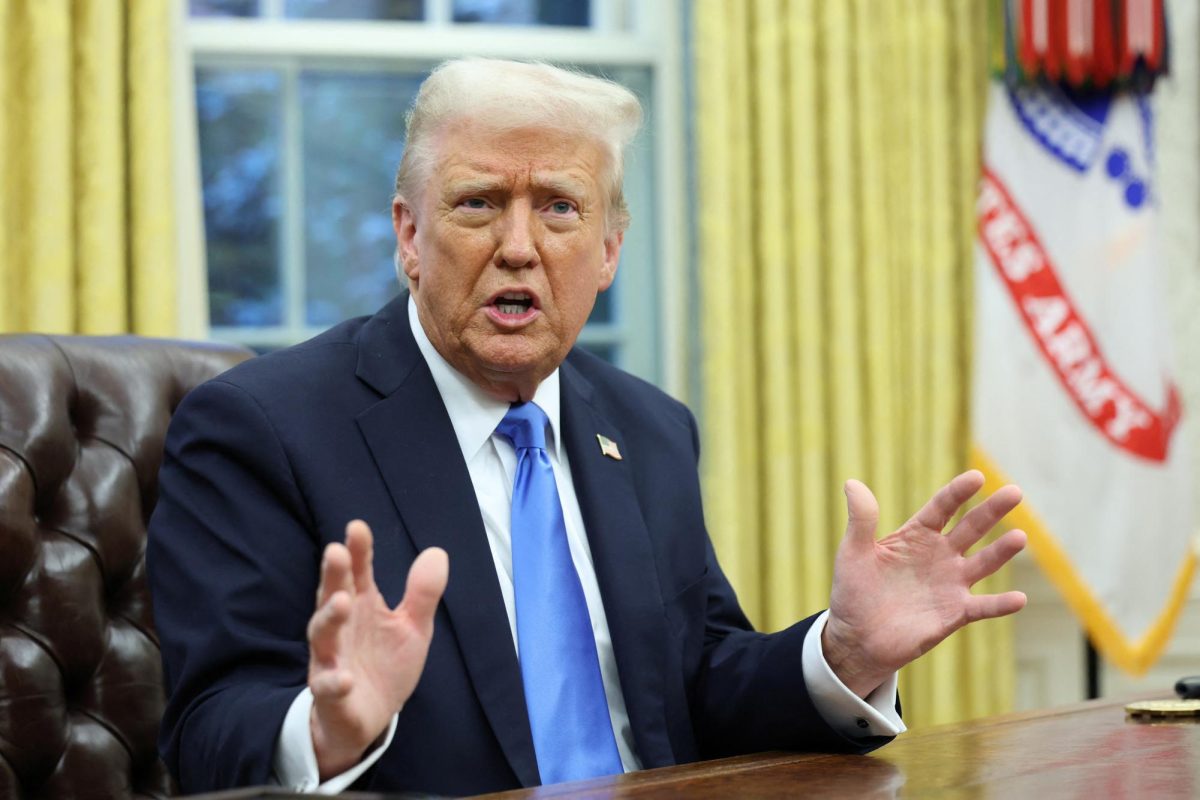 U.S. President Donald Trump speaks in the Oval Office of the White House in Washington, D.C. Opinion Columnist Lucy Atkinson argues that the White House's cuts on federal flood protection is to blame for the lack of relief of the costal Alaskan communities of Kipnuk and Kwigillingok. (REUTERS | Kevin Lamarque)