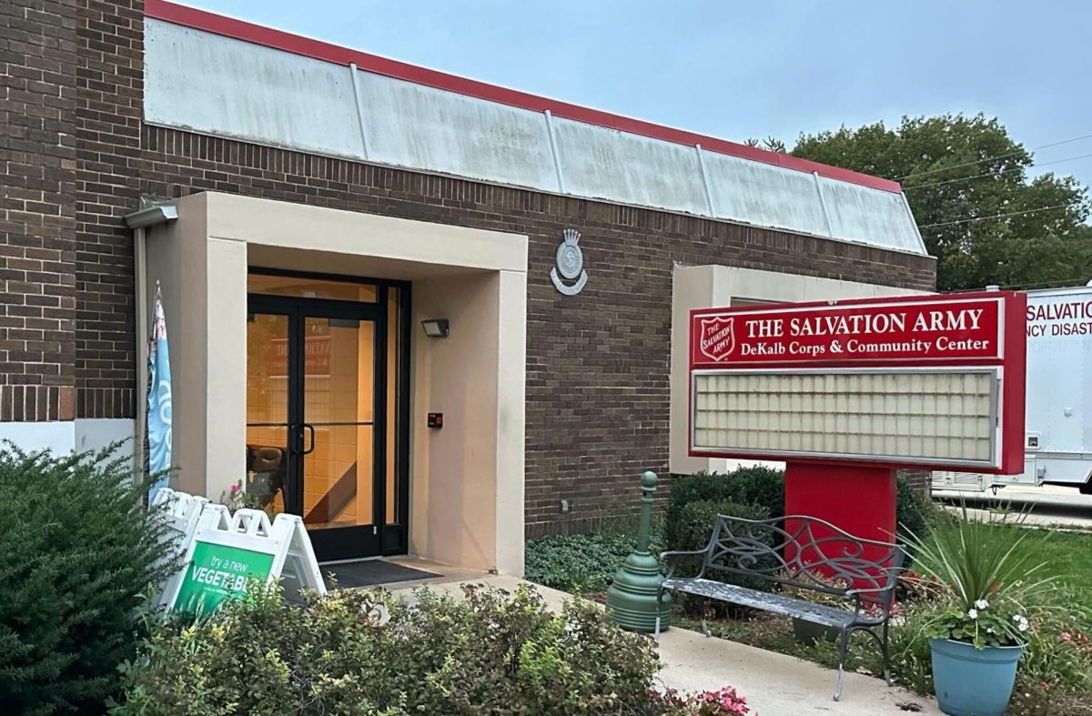 The Salvation Army DeKalb Corps and Community Center sits on a cloudy day. From Oct. 1 through Nov. 21, The Salvation Army will provide a Thanksgiving food registration for families to be able to receive a free turkey and Thanksgiving food box. (Diego Martinez | Northern Star)