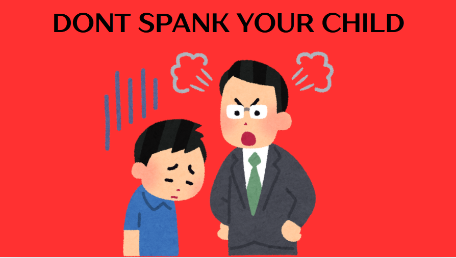 A man yells at a kid with the words "DONT SPANK YOUR CHILD" above them. Assistant Opinion Editor Emily Beebe argues that spanking your child as punishment is wrong. (Kahlil Kambui | Northern Star)