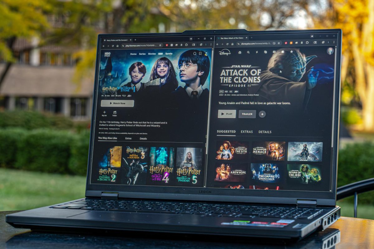 "Harry Potter and the Sorcerer's Stone” and “Star Wars Attack of the Clones” sit side-by-side on a laptop screen. Opinion Editor Khalil Kambui and Assistant Lifestyle Editor Jonathan Shelby have opposing opinions about if the Star Wars or Harry Potter franchise is best. (Totus Tuus Keely | Northern Star)