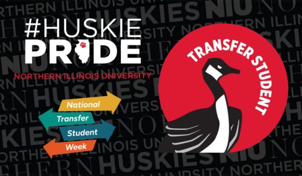 A graphic displays a sign showcasing National Transfer Student Week. From Oct. 22 to Oct. 29 the Department of Orientation and First Year Programs will host a series of events for transfer students to socialize and acclimate into NIU. (Courtesy of the Department of Orientation and First Year Programs)
