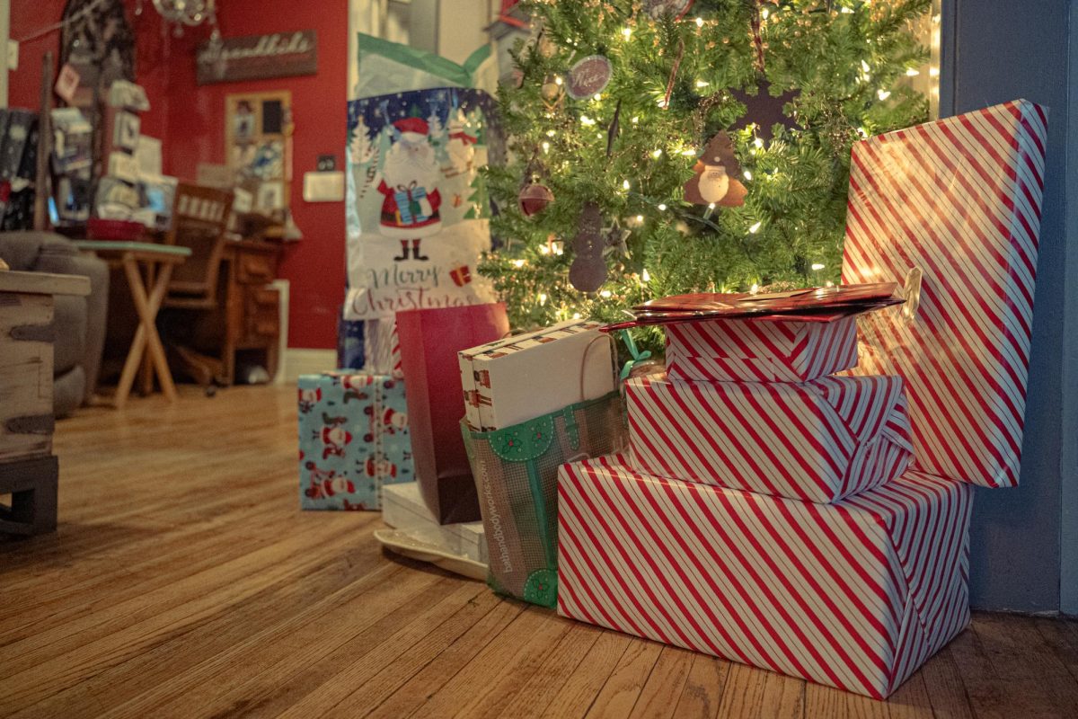 Wrapped presents are stacked in front of a decorated tree. Follow this guide while completing your last-minute holiday shopping for your friends, family, loved ones and pets. (Totus Tuus Keely | Northern Star)