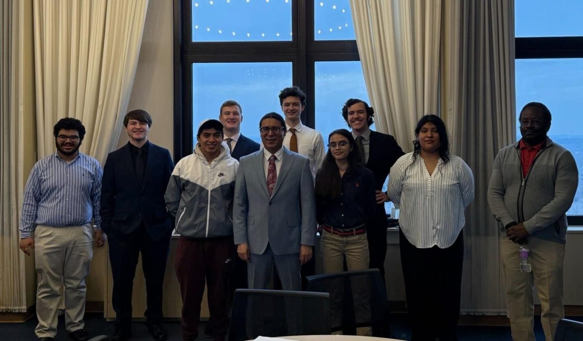 The members of Proxima Centauri Alpha pose following their presentation of future projects. Proxima Centauri Alpha held a presentation Monday that reviewed data from its weather balloon launch this summer and showcased upcoming project ideas. (Courtesy of Charlie Vazquez Acosta)