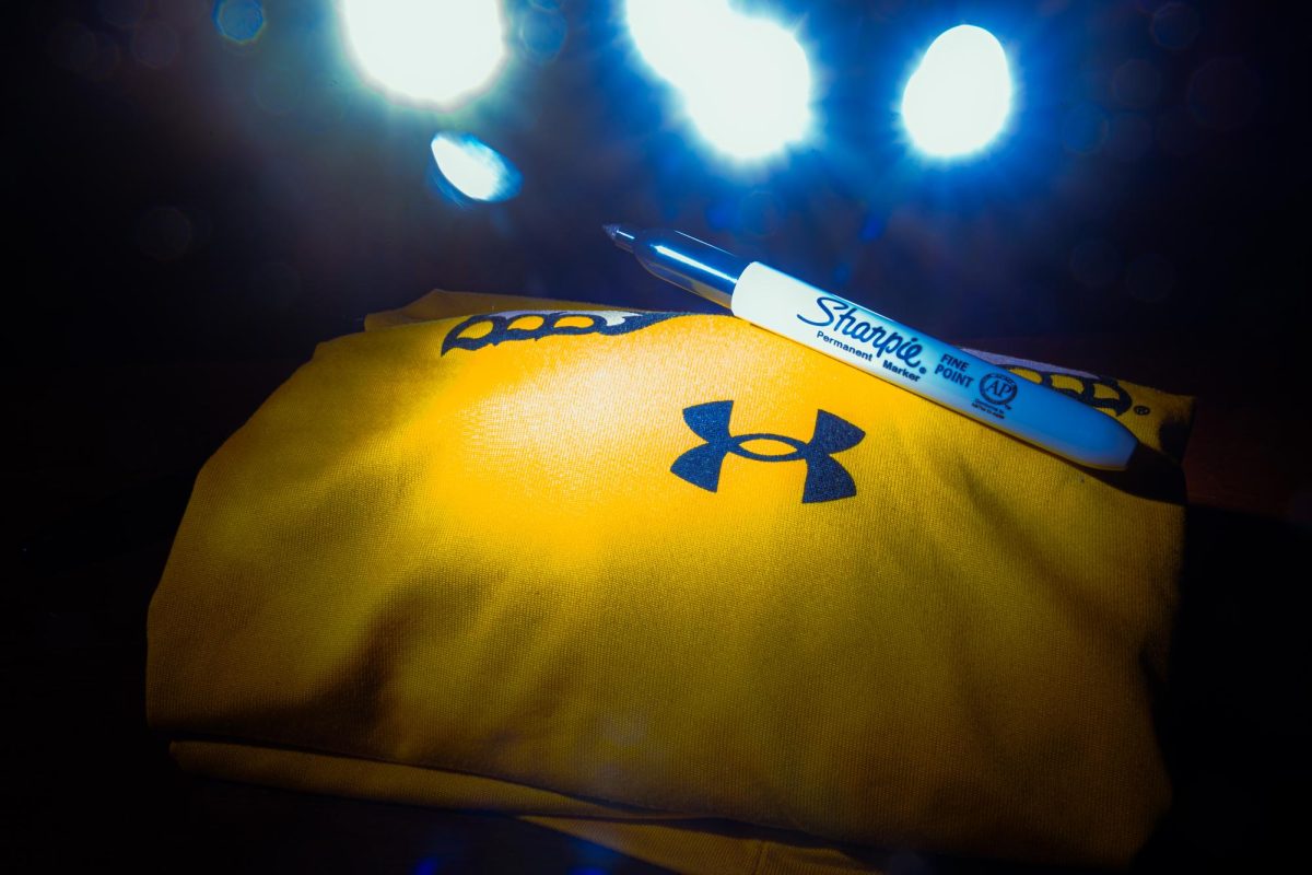 A Sharpie is placed on top of an Under Armor shirt as flashes go off. Opinion Editor Gabe Santos believes celebrities deserve private lives and shouldn't be swarmed by paparazzi and fans. (Totus Tuus Keely | Northern Star)