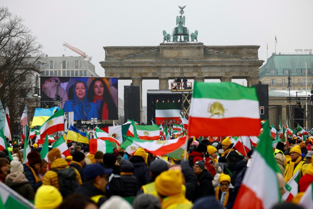 Protestors demand Feb. 7 in Berlin, Germany, that Iran should immediately stop the violence against protestors as well as an end to detentions and repression. Opinion Columnist Santiago Montañez Bertoletti believes we should show our support for not just Iran but other groups fighting for their freedom in the Middle East. (REUTERS | Axel Schmidt)