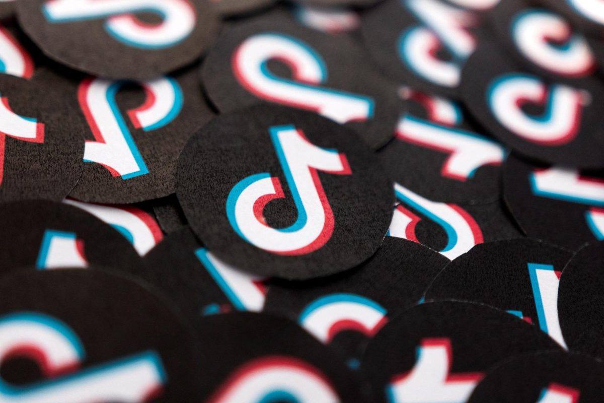 Printed TikTok logos are photographed on February 15, 2022. Opinion Columnist Adrian Maurer believes beef between Gen-Z and other generations found commonly on social media like TikTok is getting old. (REUTERS | Dado Ruvic)