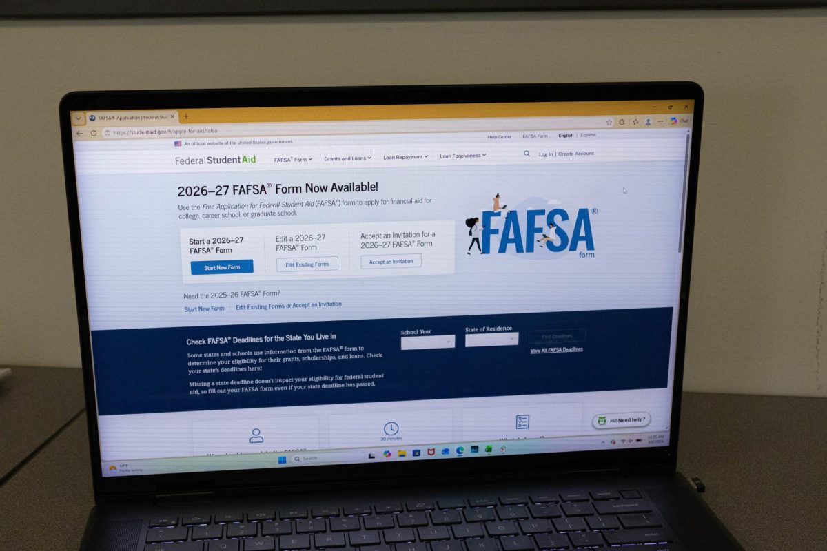 Federal Student Aid provides the Free Application for Federal Student Aid (FAFSA) to apply online. The priority application deadline for FAFSA is April 25. (Jayce Pendergrass | Northern Star)