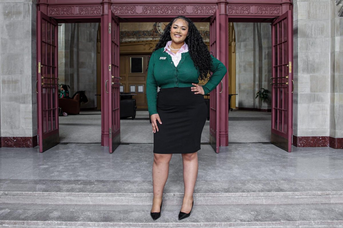 Student Government Association president Leilani Rodriguez poses in a photo. Rodriguez based her campaign on helping incoming students understand the available resources at NIU. (Courtesy of Leilani Rodriguez)